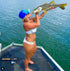 Blue Mahi In Water KnottyTails Snapback Hat - KnottyTails
